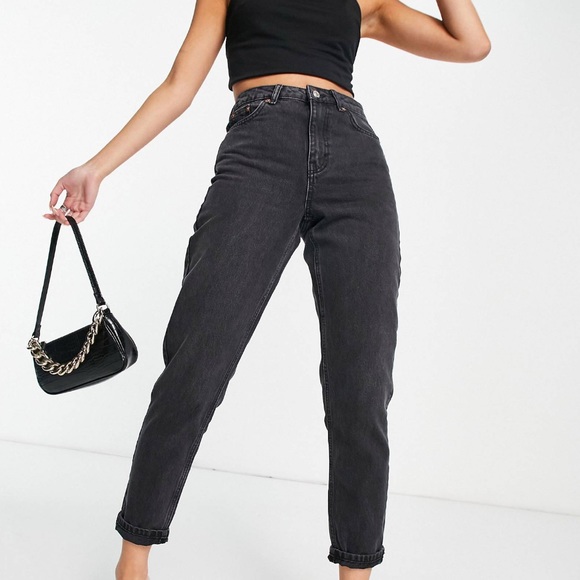 5/25$ Washed black mom jeans | Topshop - Picture 1 of 3